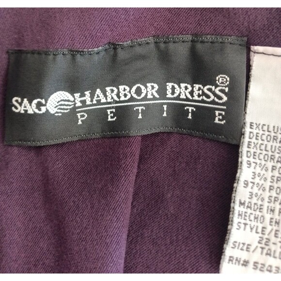 Sag Harbor Modest Casual Party Velvety Dress Sheath Classic Women's Size 12 - Picture 5 of 7